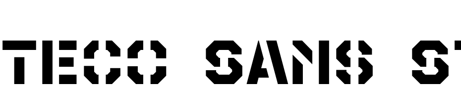 Teco Sans Stencil Bold Font Download Free